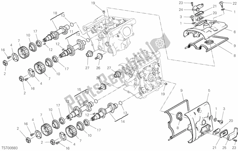 Todas as partes de Cabeça Do Cilindro: Sistema De Cronometragem do Ducati Monster 821 Thailand 2020